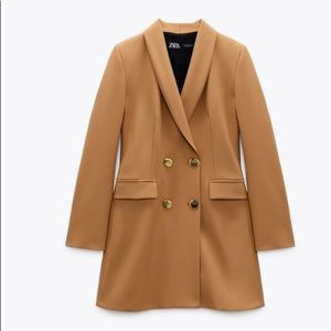 Zara Double Breasted Long Blazer